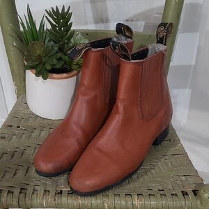 BOM Botas Y Botines Mens Brandy Leather Charro Western Boots Booties Size 7.5